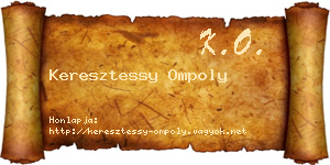 Keresztessy Ompoly névjegykártya